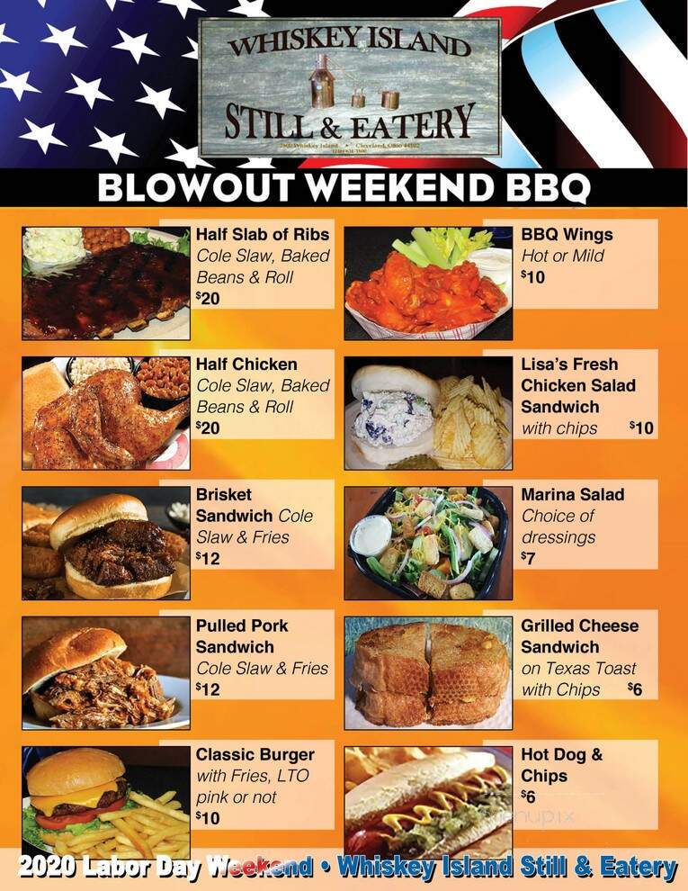 Whiskey Island Still & Eatery - Cleveland, OH menu_pic
