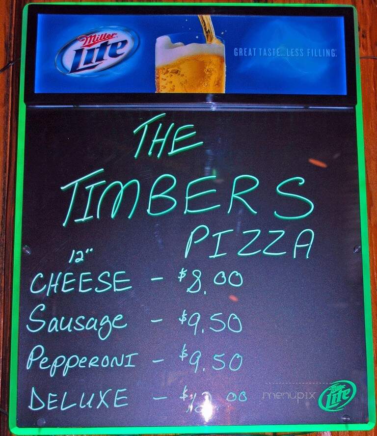The Timbers Bar & Grill - Saint Germain, WI menu_pic