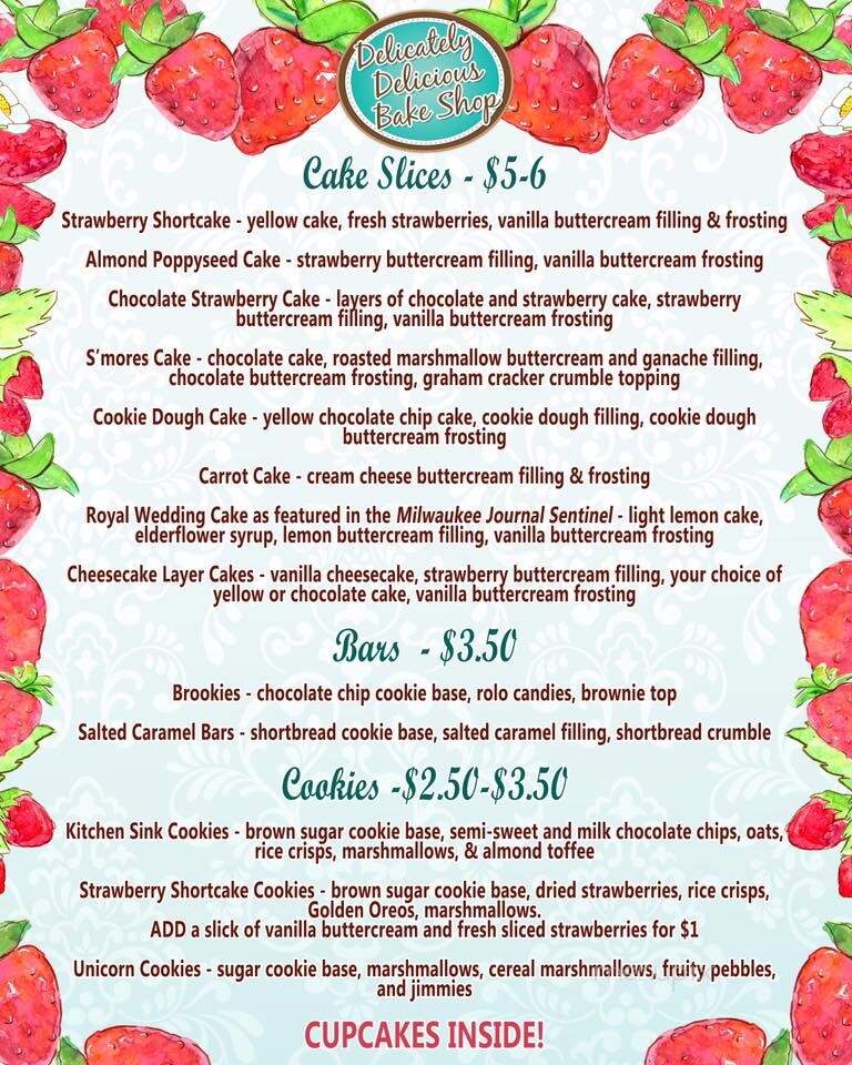 Delicately Delicious - Cedarburg, WI menu_pic