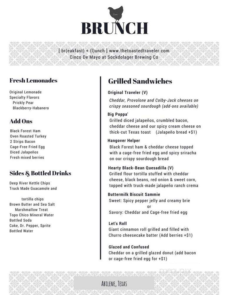 The Toasted Traveler - Abilene, TX menu_pic