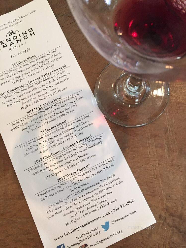 Bending Branch Winery - Comfort, TX