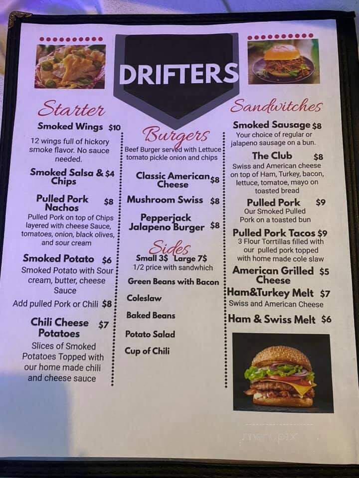 Drifters Ice House - Richards, TX menu_pic