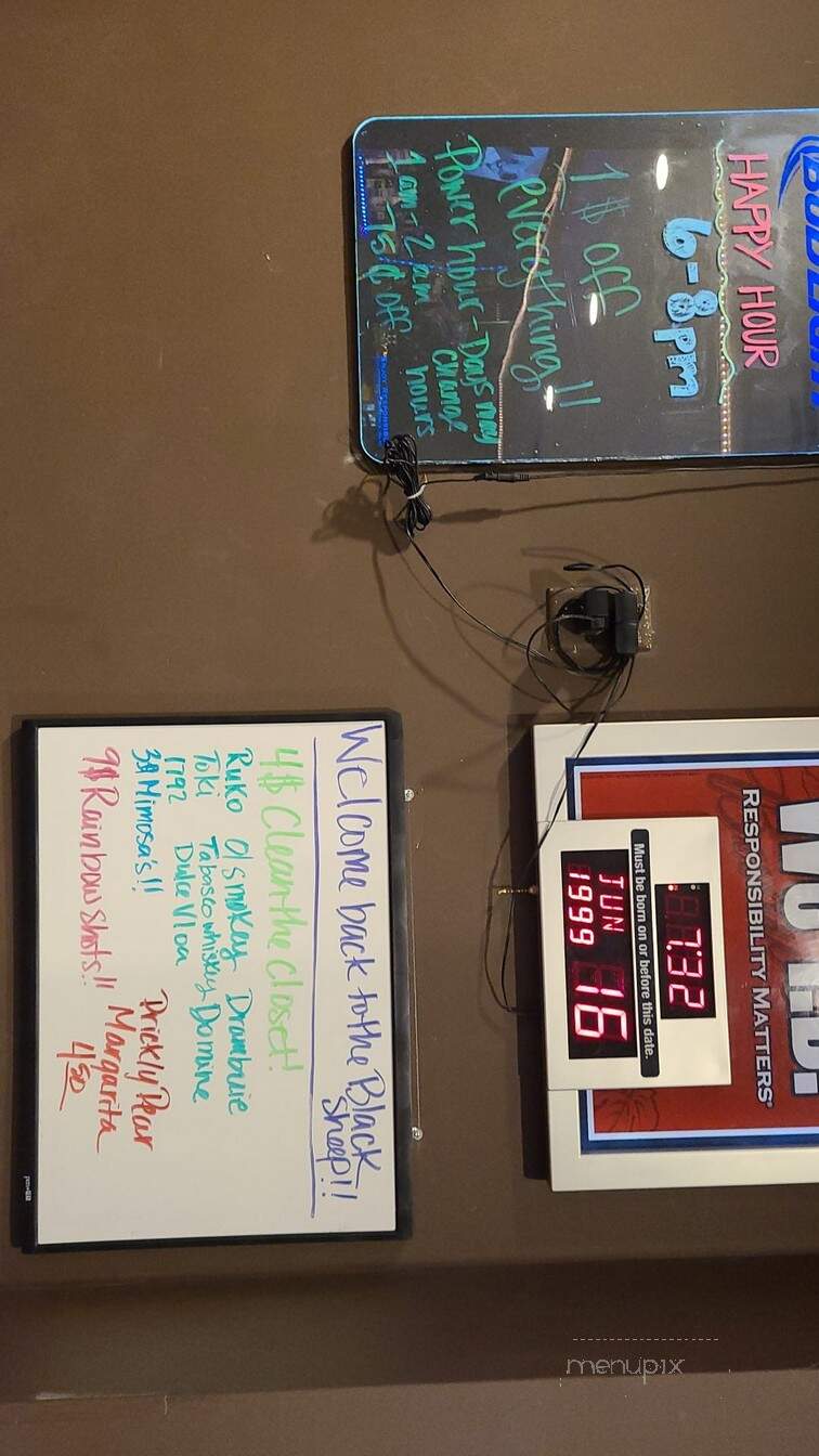 Black Sheep Bar and Grill - San Angelo, TX menu_pic