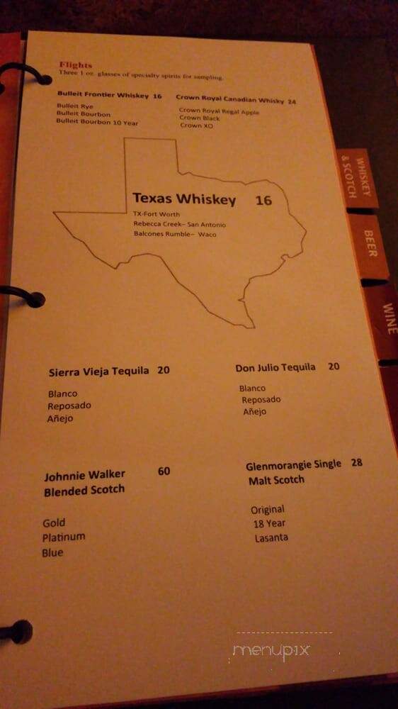 The Bar At Marriott River Center - San Antonio, TX menu_pic