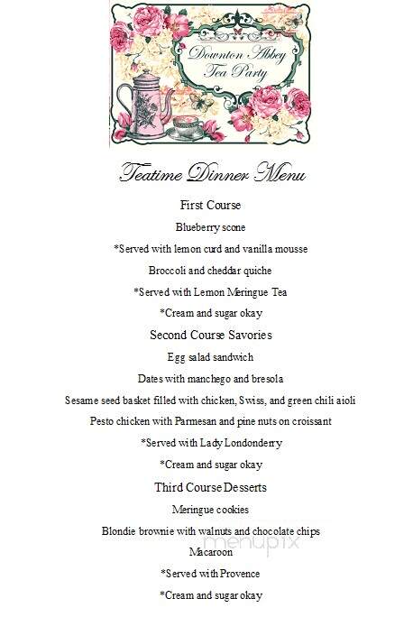 The Ivy Tea Room - Los Ranchos de Albuquerque, NM menu_pic