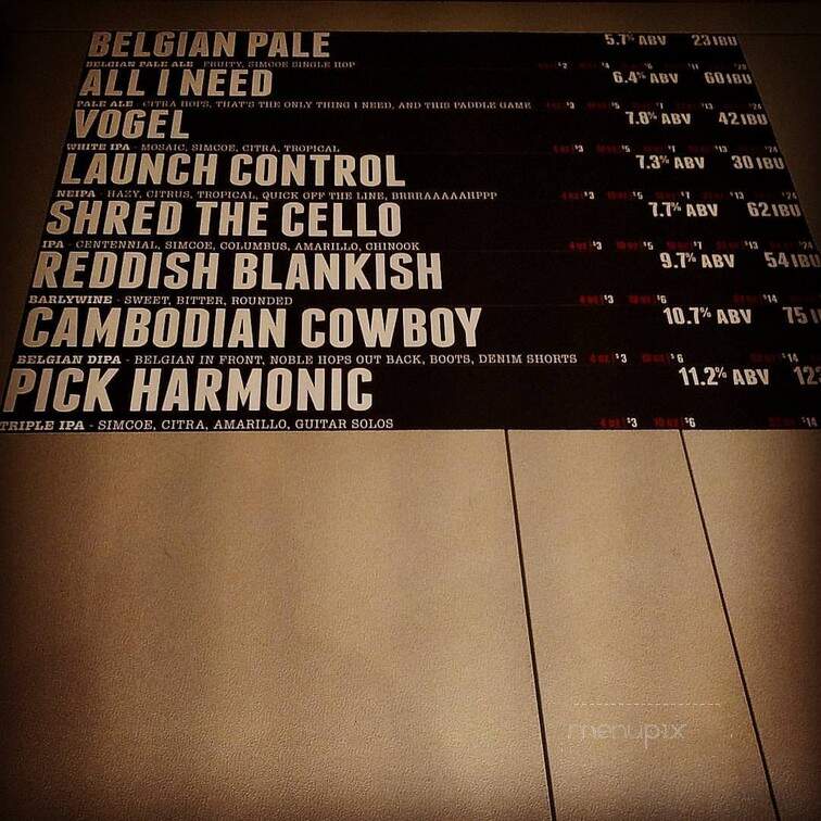 Rowdy's Brew Co - Rancho Cucamonga, CA menu_pic