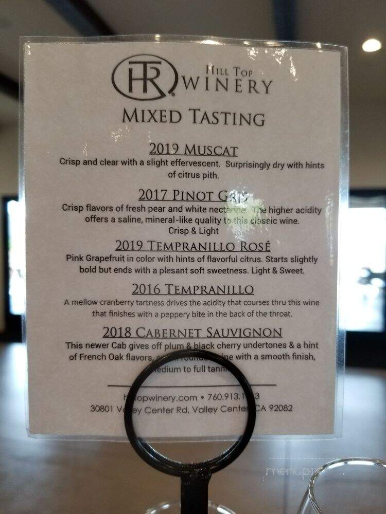 Hill Top Winery - Valley Center, CA
