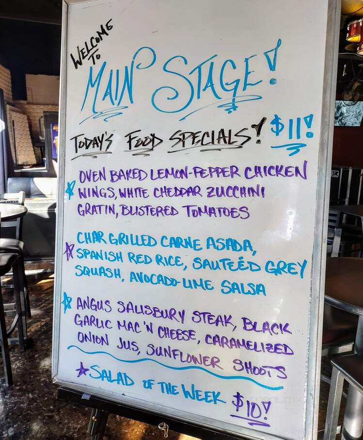 Main Stage Theater - Cottonwood, AZ menu_pic