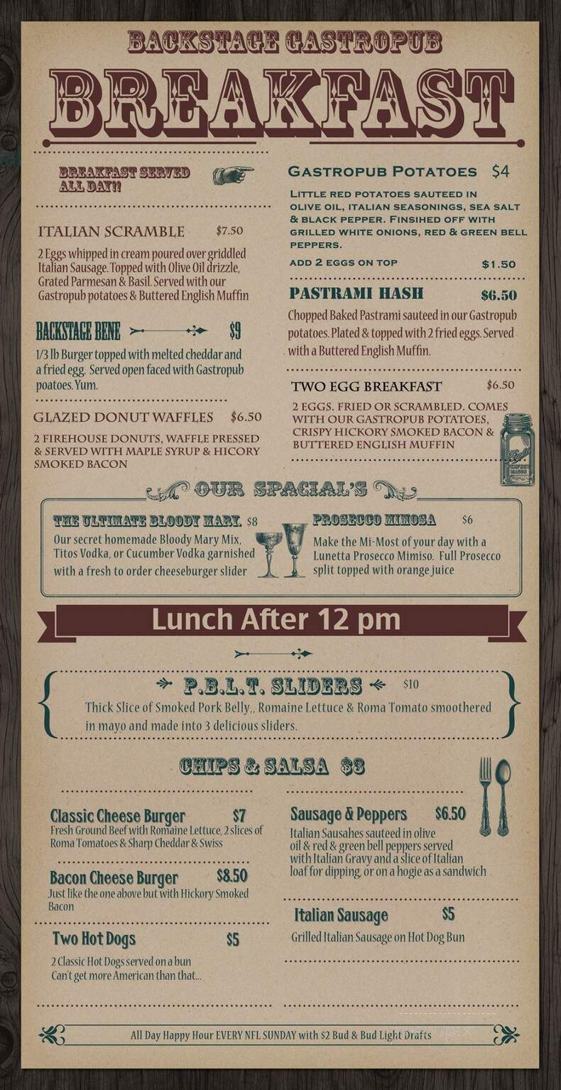 Main Stage Theater - Cottonwood, AZ menu_pic