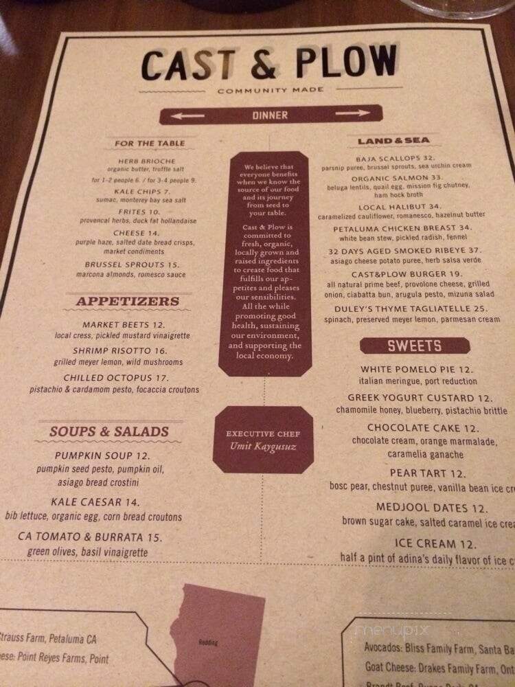 Cast & Plow - Marina del Rey, CA menu_pic