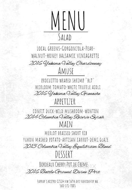 Confluence Winery - Ridgefield, WA menu_pic