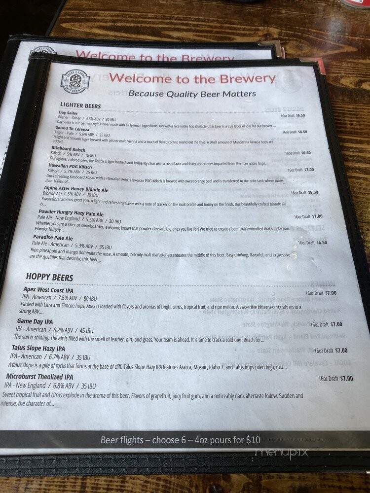 Sound To Summit Brewing - Snohomish, WA menu_pic