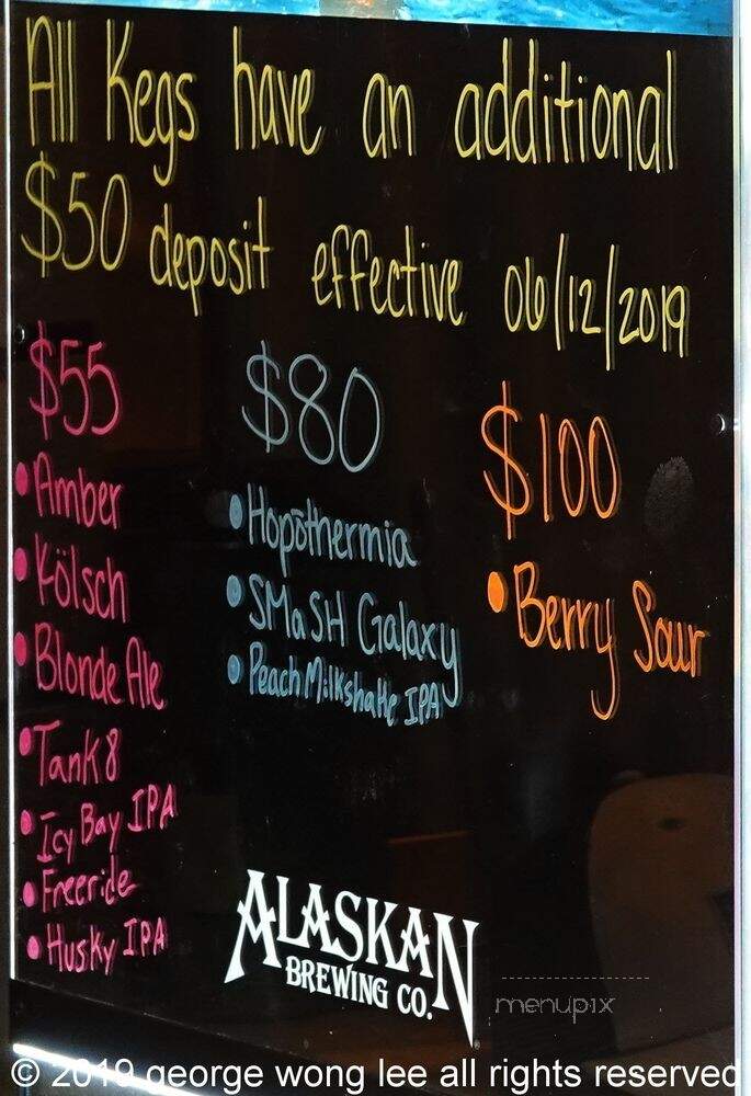 Alaskan Brewing Company - Juneau, AK menu_pic