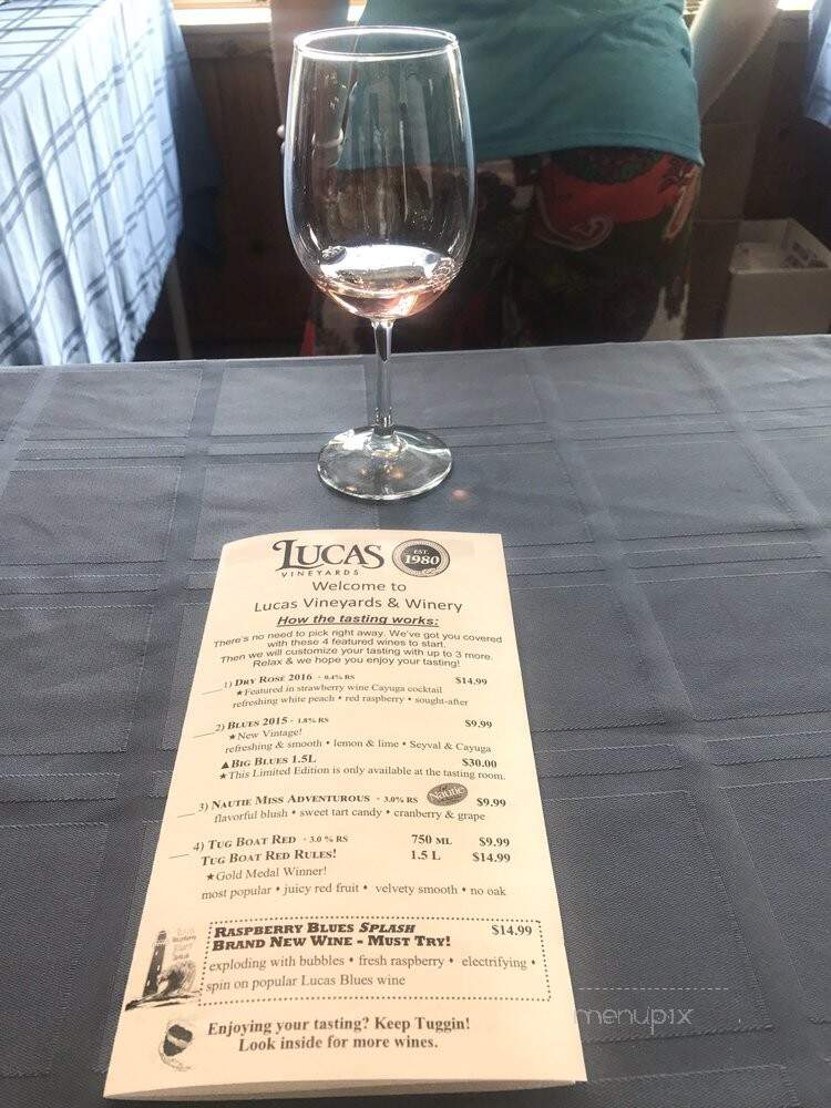Lucas Vineyards Winery - Interlaken, NY menu_pic