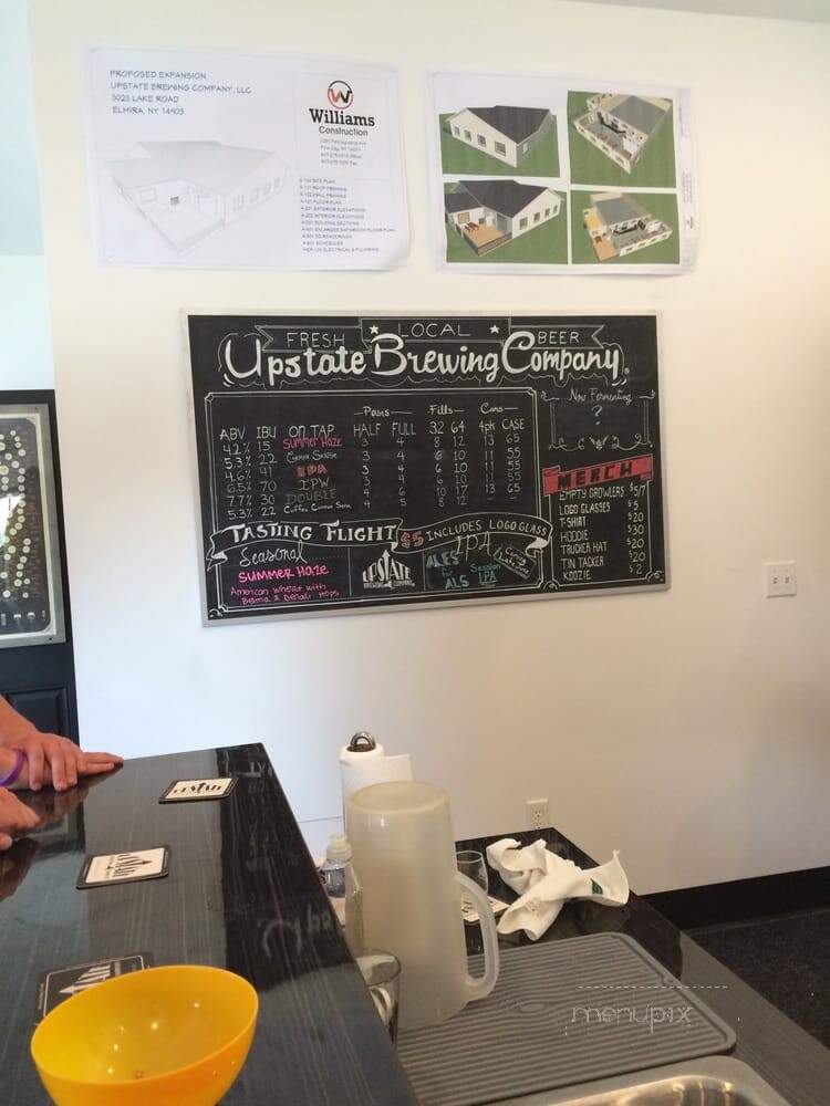 Upstate Brewing Company - Elmira, NY menu_pic