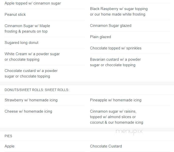 Mazurek's Bakery - Buffalo, NY menu_pic