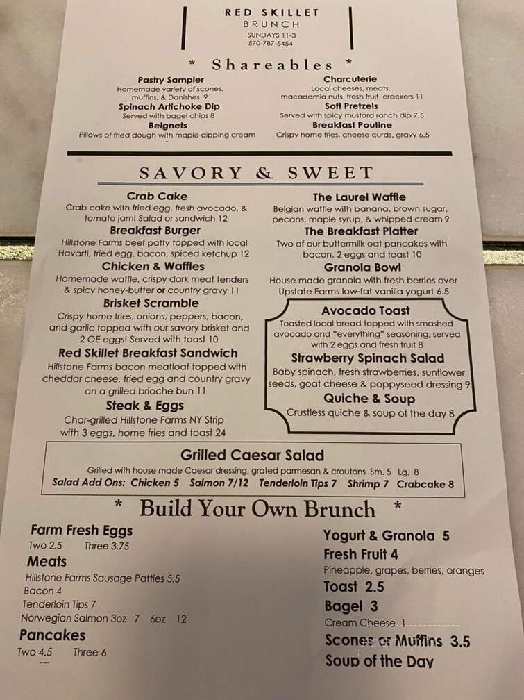 Red Skillet - Wellsboro, PA menu_pic