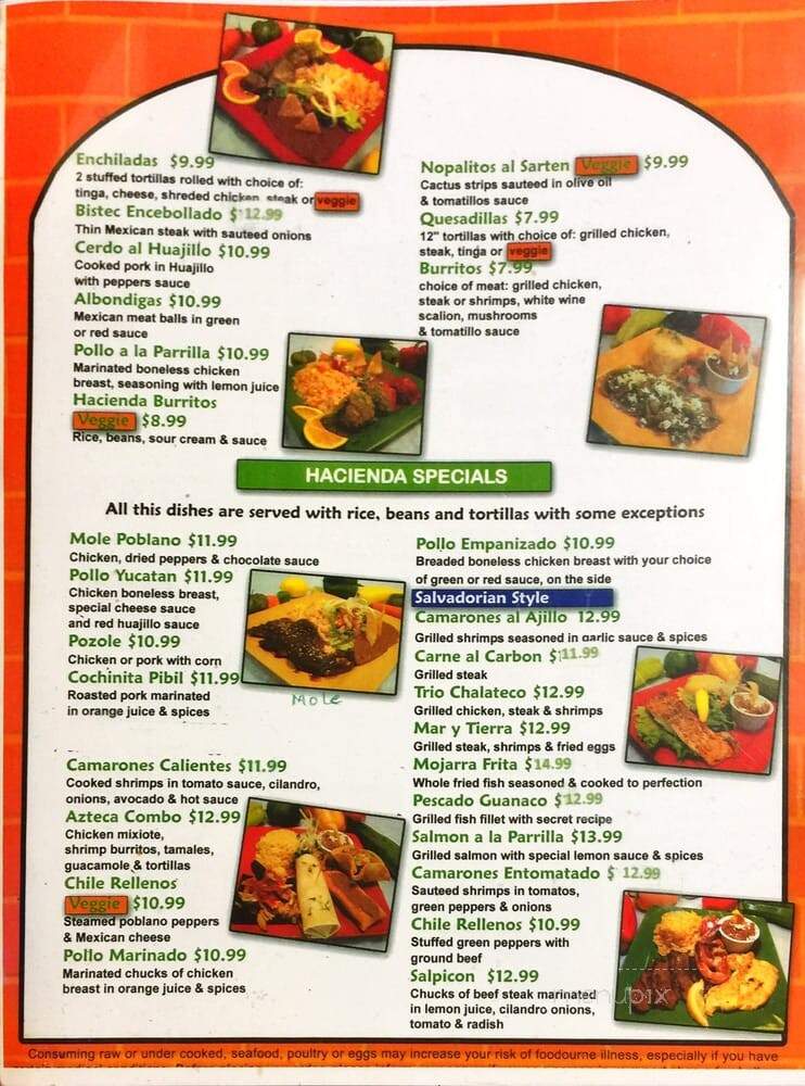 Hacienda Don Juan - Worcester, MA menu_pic