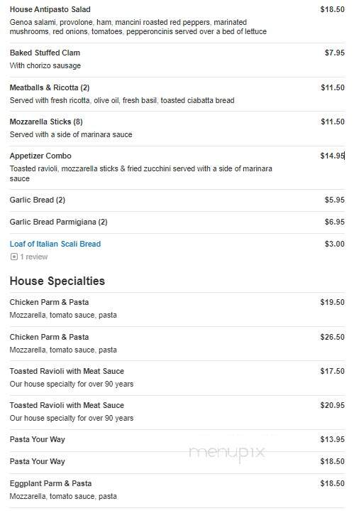 The Chateau - Stoughton, MA menu_pic