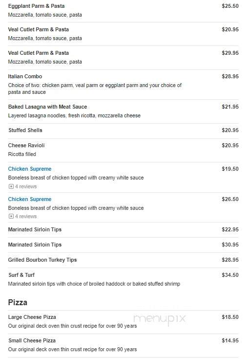 The Chateau - Stoughton, MA menu_pic