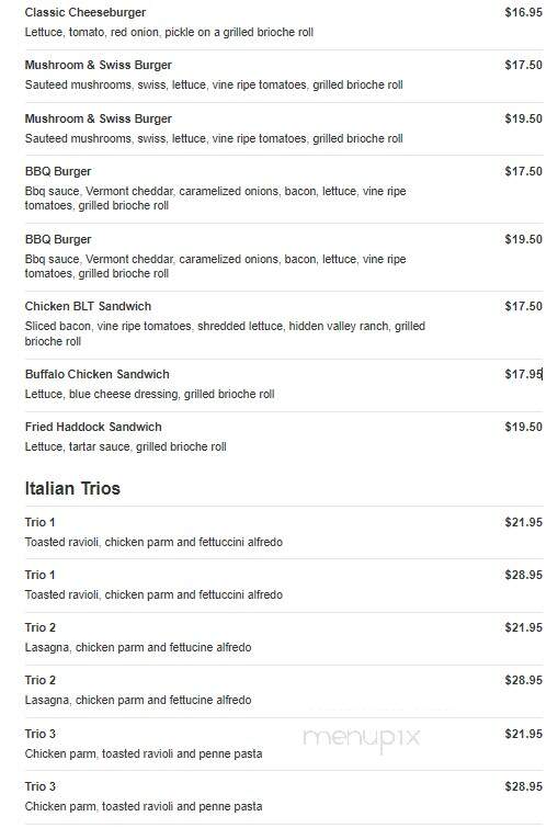 The Chateau - Stoughton, MA menu_pic