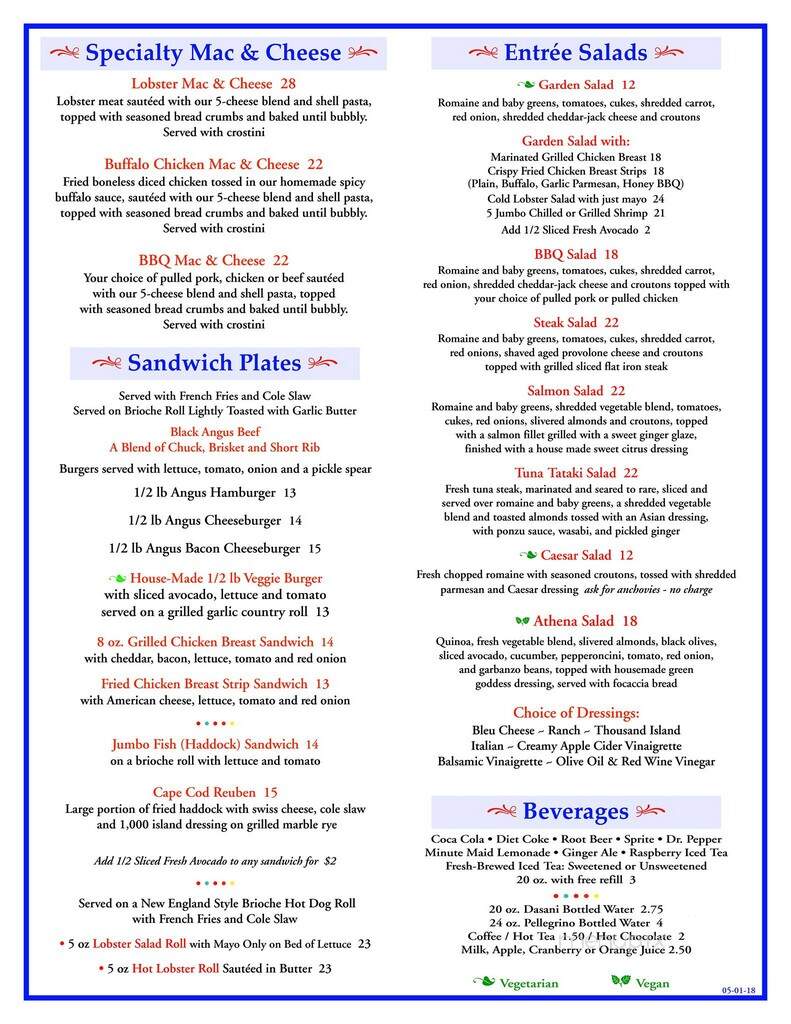 Russ and Marie's BBQ & Seafood Restaurant - Wellfleet, MA menu_pic