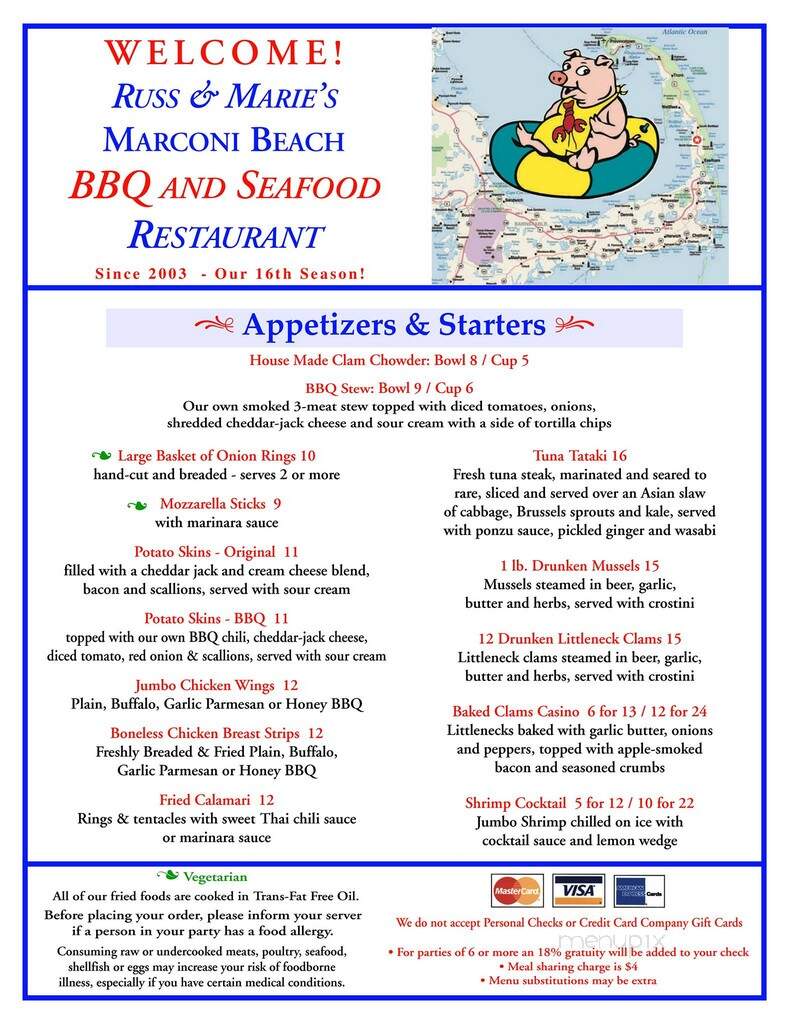 Russ and Marie's BBQ & Seafood Restaurant - Wellfleet, MA