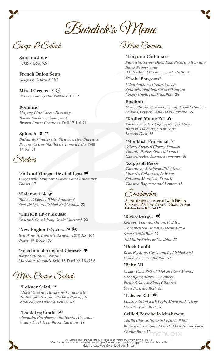 Burdicks - Walpole, NH menu_pic