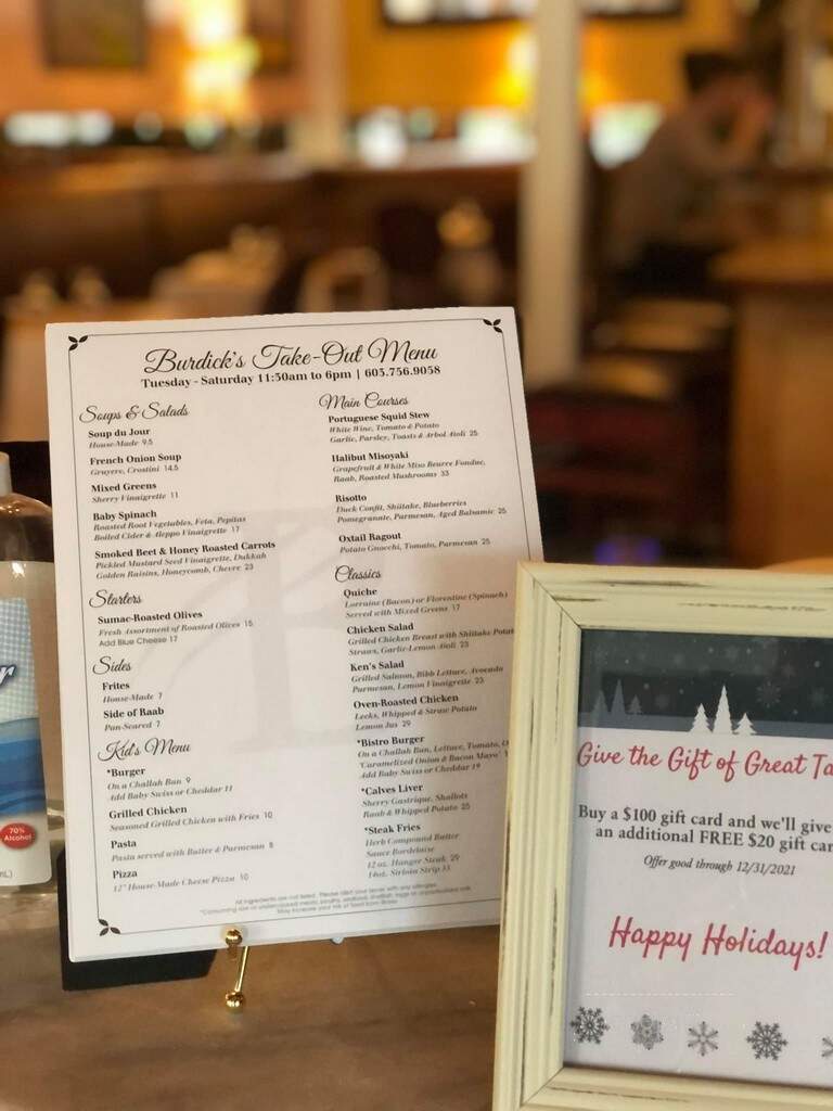 Burdicks - Walpole, NH menu_pic