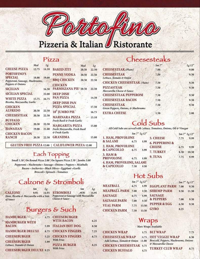Portofino Ristorante Italiano & Pizzeria - Tuckerton, NJ