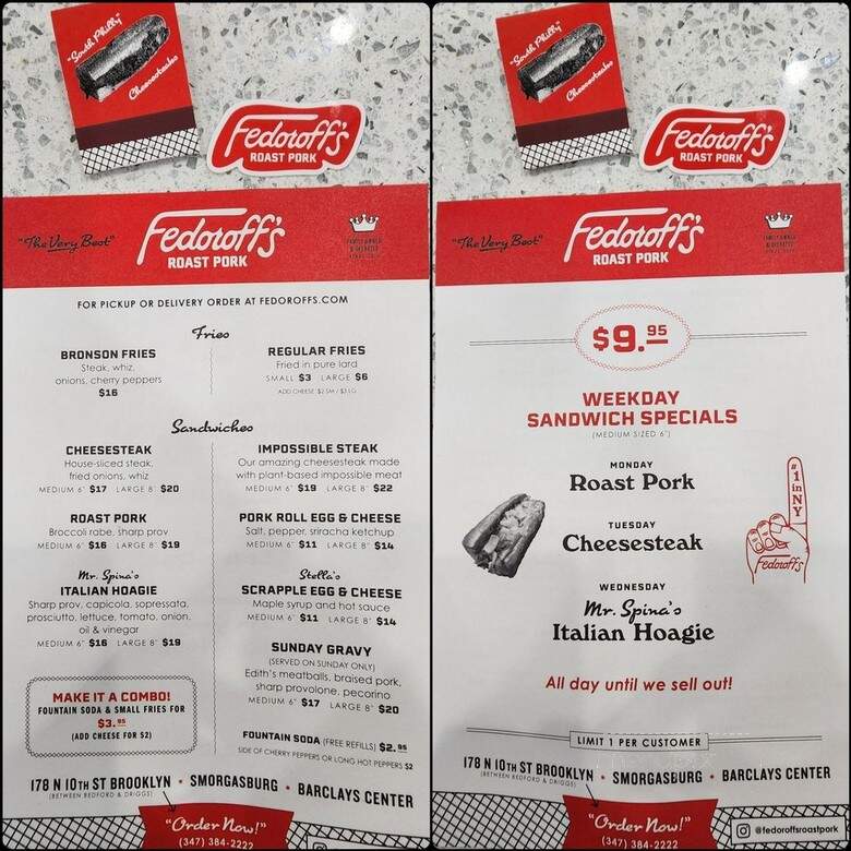 Fedoroff's Roast Pork - Brooklyn, NY menu_pic