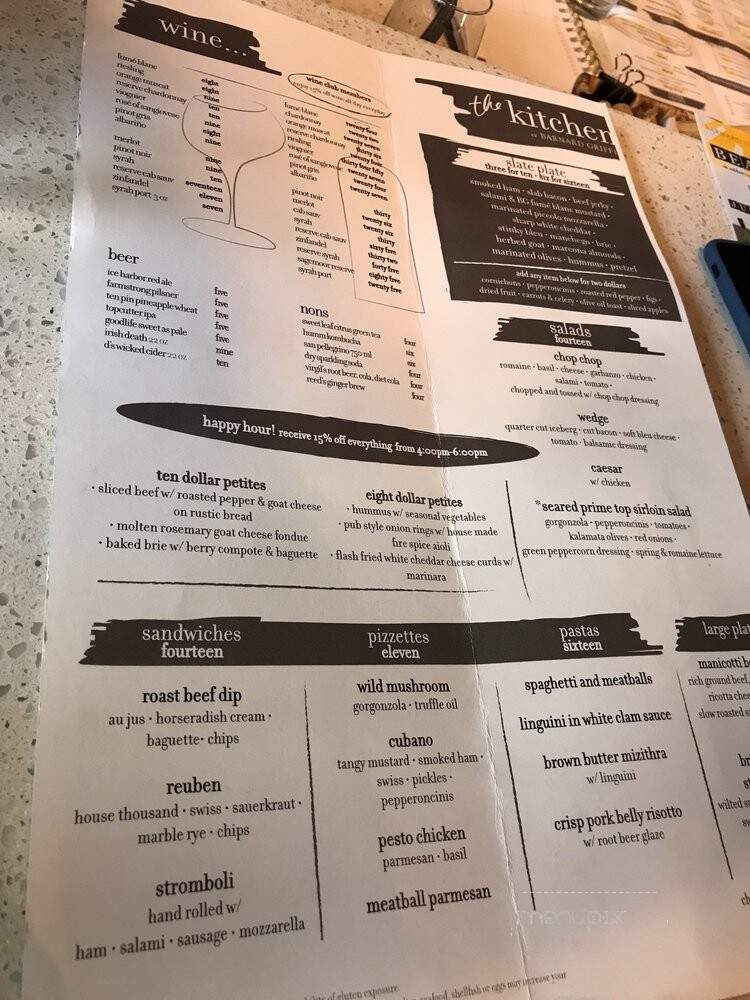 Barnard Griffin Winery - Richland, WA menu_pic