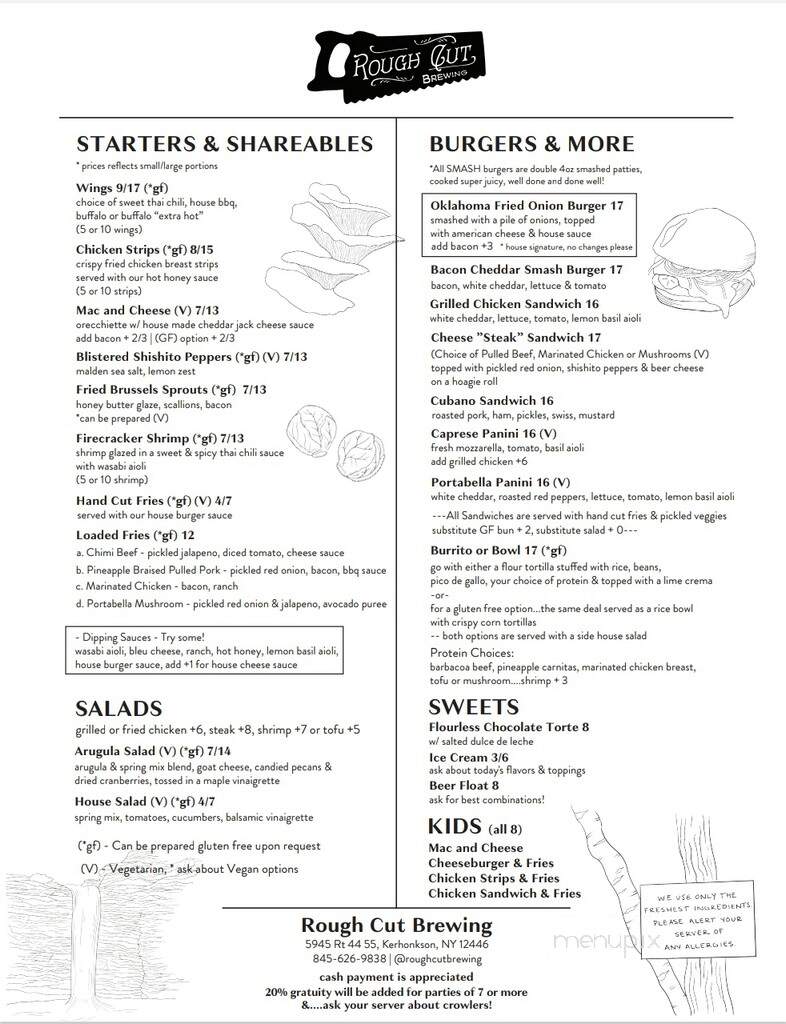 Rough Cut Brewing Company - Kerhonkson, NY menu_pic