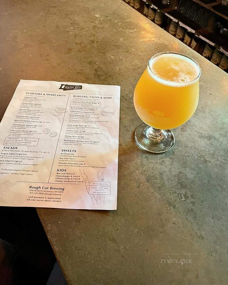Rough Cut Brewing Company - Kerhonkson, NY menu_pic