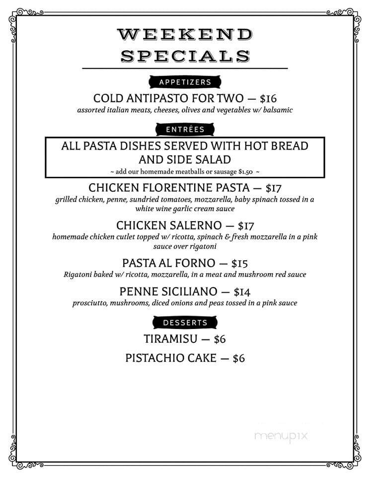Fratelli's Towne Tavern - New Cumberland, PA menu_pic