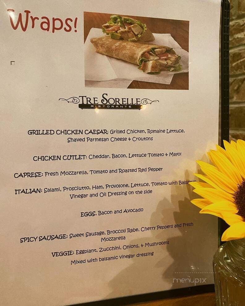 Tre Sorelle Ristorante - Sea Cliff, NY menu_pic
