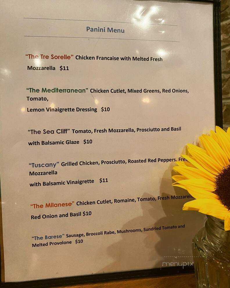 Tre Sorelle Ristorante - Sea Cliff, NY menu_pic