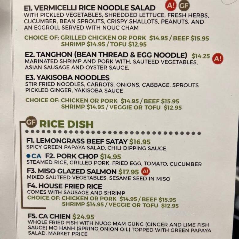 Wild Ginger - Asheville, NC menu_pic