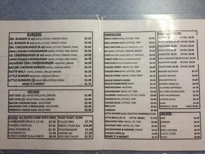 Clover Grill - Clover, SC menu_pic