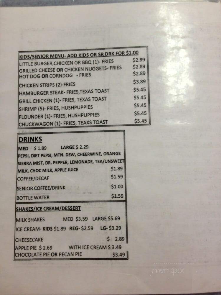 Clover Grill - Clover, SC menu_pic