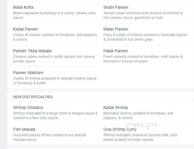 Ashiana - Norcross, GA menu_pic