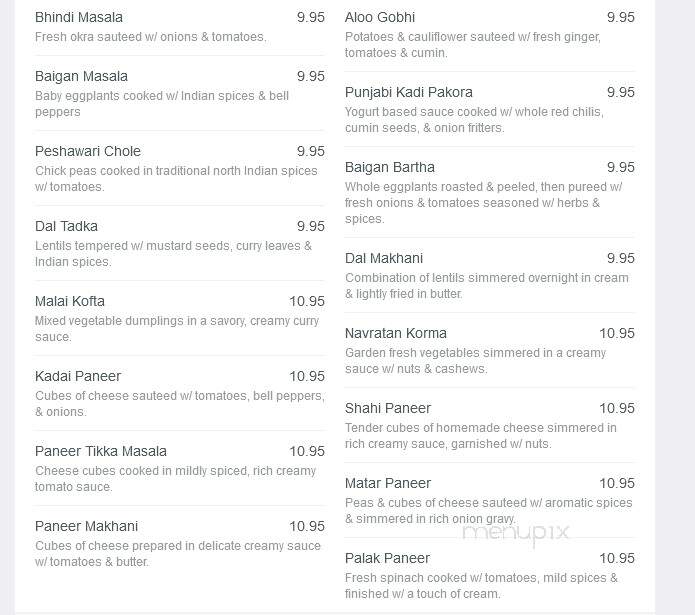 Ashiana - Norcross, GA menu_pic