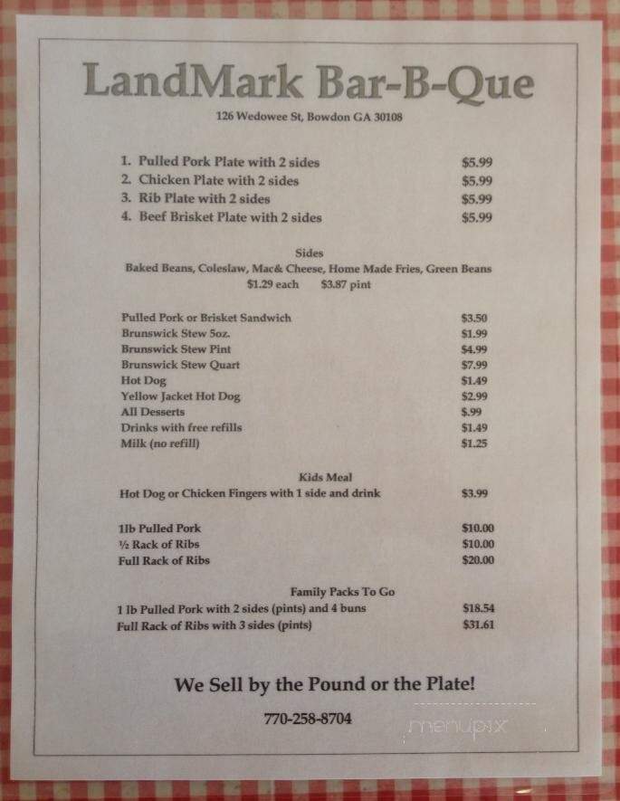 Smokey Joes BBQ & Hot Wings - Douglasville, GA menu_pic