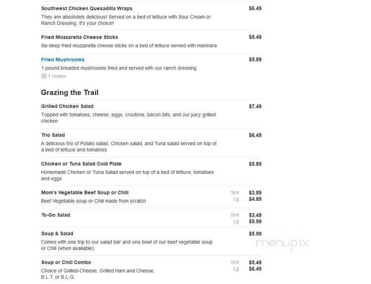 Gedney's Restaurant & Grill - Roanoke, AL menu_pic