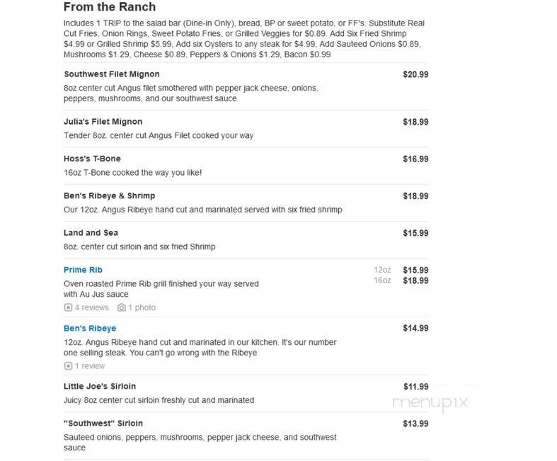 Gedney's Restaurant & Grill - Roanoke, AL menu_pic