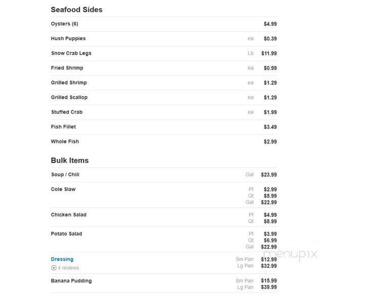 Gedney's Restaurant & Grill - Roanoke, AL menu_pic