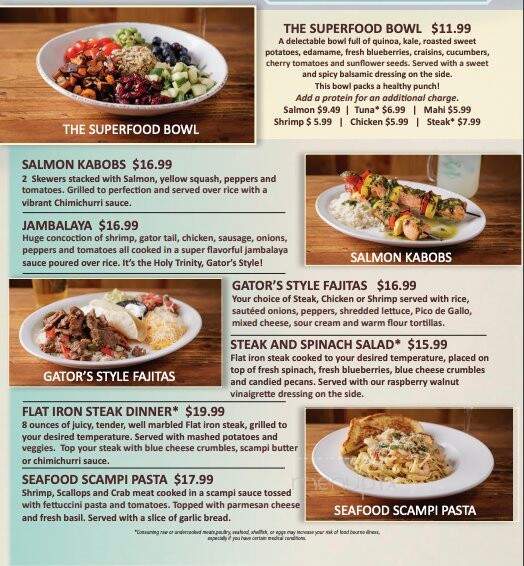 Gators Dockside - Lake City, FL menu_pic