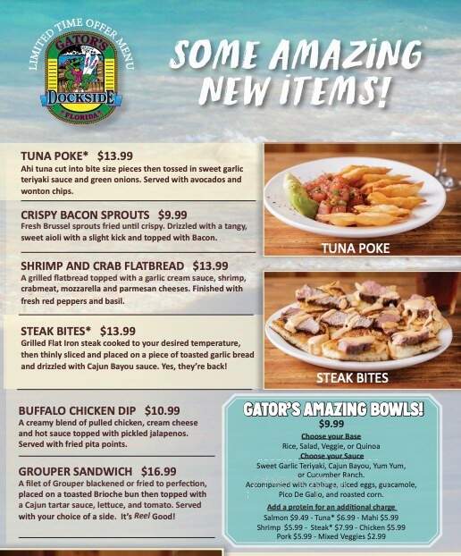 Gators Dockside - Lake City, FL menu_pic