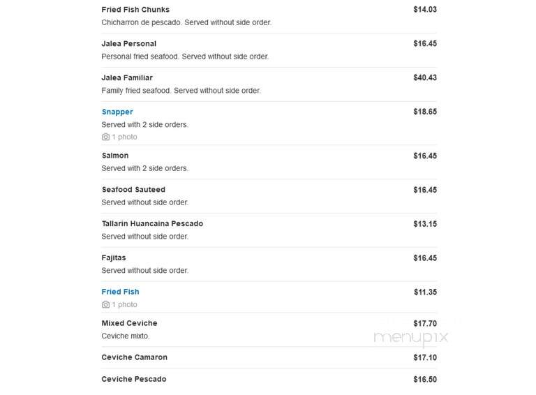 La Granja - Lauderdale Lakes, FL menu_pic