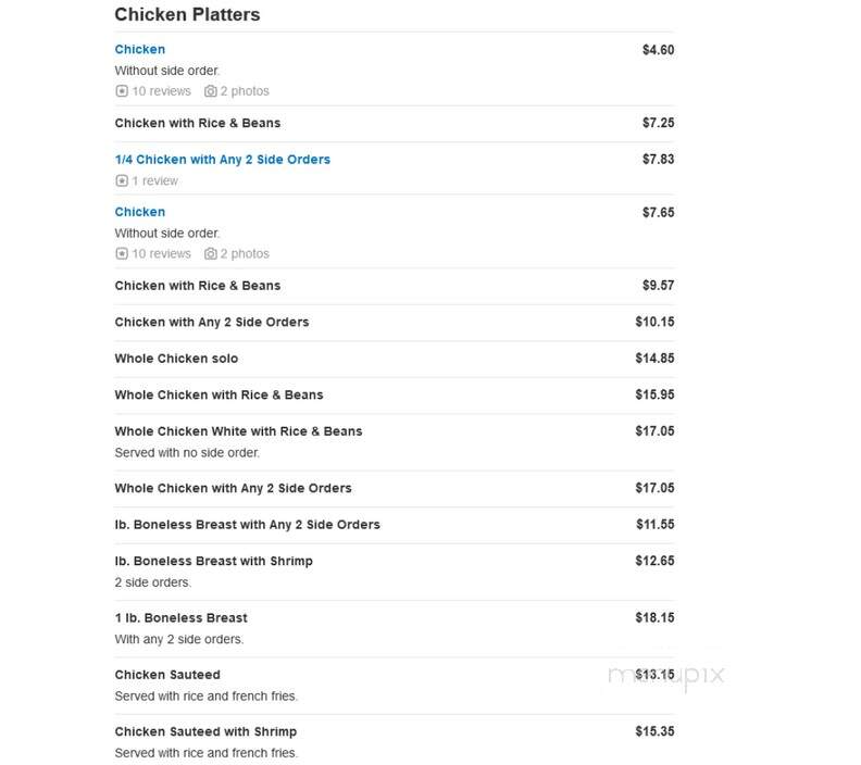 La Granja - Lauderdale Lakes, FL menu_pic